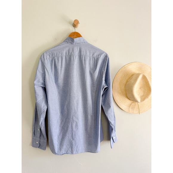 J Crew Factory | NWOT | Slim Untucked flex casual shirt in Waterfall Blue | Sz M - Picture 8 of 9